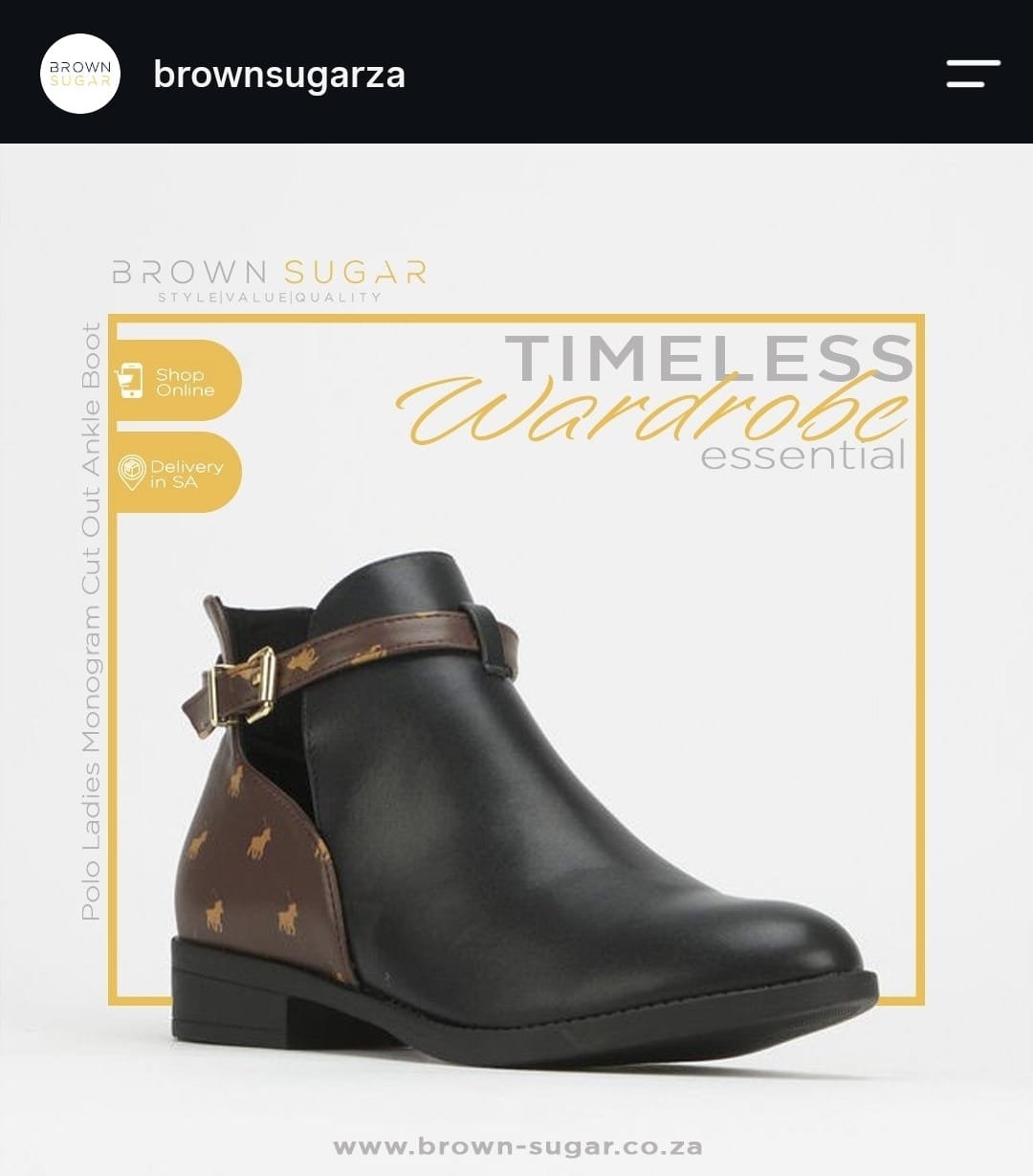 Brown Sugar promotional social media design