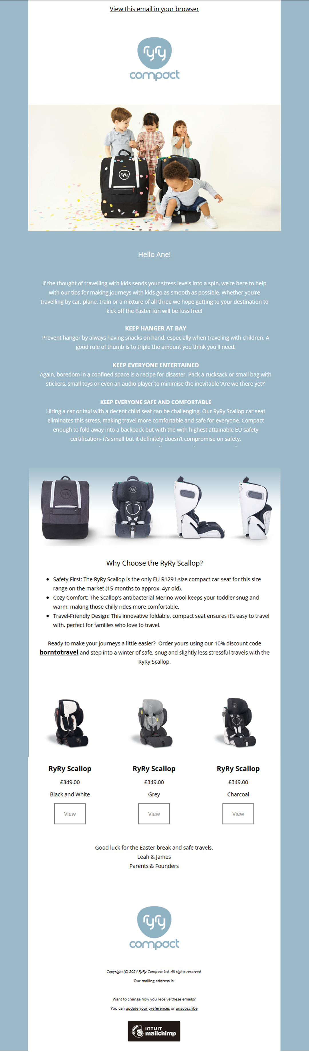 RyRy Compact email campaign design one