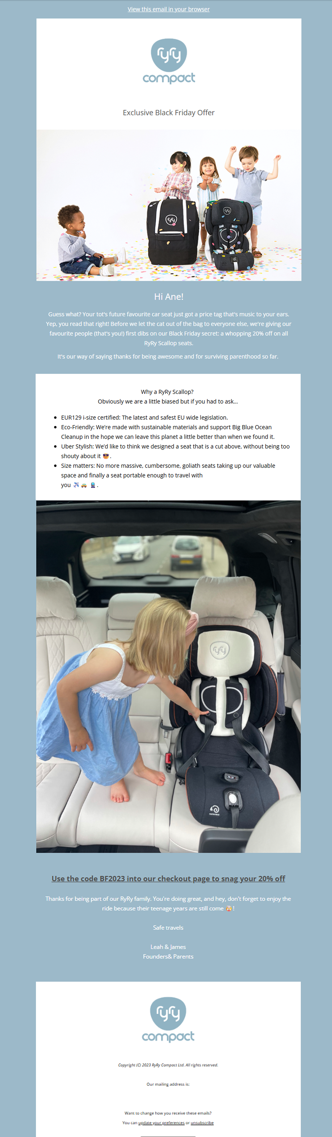 RyRy Compact email campaign design four