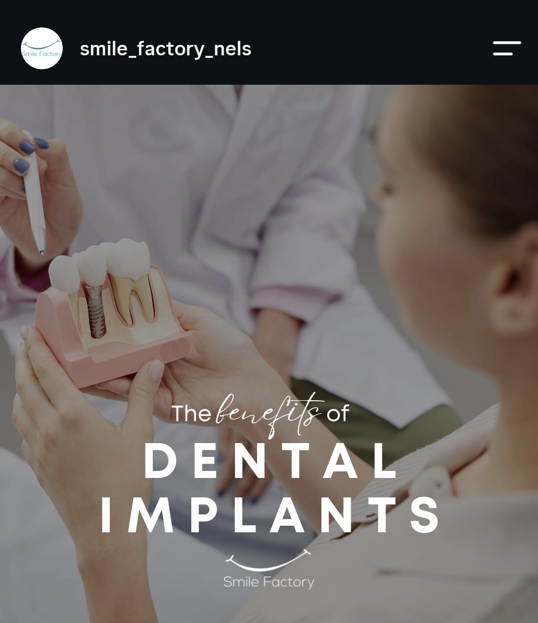 Smile Factory branded social media design